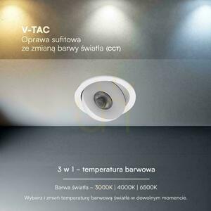 V-TAC LED CREE Einbau-Downlight, schwenkbar, 12 W, CRI 90+, CCT, IP44, Weiß, VT-110011CCT, 800 lm, 6 Jahre Garantie small 5