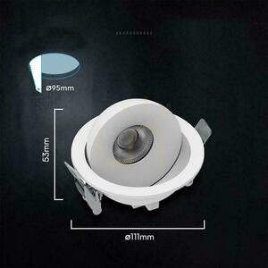 V-TAC LED CREE Einbau-Downlight, schwenkbar, 18 W, CRI 90+, CCT, IP44, Weiß, VT-110017CCT, 1350 lm, 6 Jahre Garantie small 1