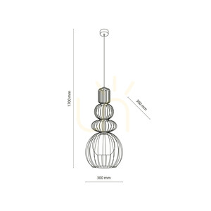 Kago Black Pendelleuchte 1 Xe27 small 9