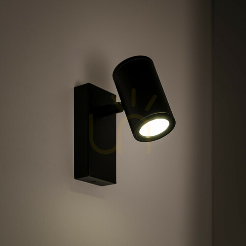 Prüfen Nexo Black GU10 Wandleuchte IP44