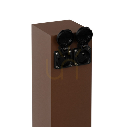 Prüfen NORLYS Energy Distributor 2900CS Gartensteckdosensäule, 2 Steckdosen 16 A Typ E, 49 cm, Farbe Cortenstahl