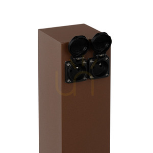 NORLYS Energy Distributor 2900CS Gartensteckdosensäule, 2 Steckdosen 16 A Typ E, 49 cm, Farbe Cortenstahl small 1