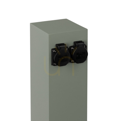 Prüfen NORLYS Energy Distributor 2900CG Gartensteckdosensäule, 2 Steckdosen 16 A Typ E, 49 cm, zementgrau RAL 7033