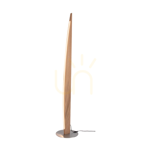 Stehlampe „Dubai“, geölte Eiche/mattes Nickel, 1xLED 33 W, Ø 30 cm small 1