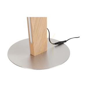 Stehlampe „Dubai“, geölte Eiche/mattes Nickel, 1xLED 33 W, Ø 30 cm small 2