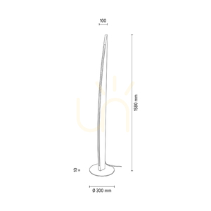 Stehlampe „Dubai“, geölte Eiche/Schwarz, 1xLED 33 W, Ø 30 cm small 5