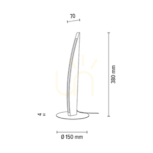 Tischlampe „Dubai“, geölte Eiche/Schwarz, 1xLED 8 W, Ø 15 cm small 1