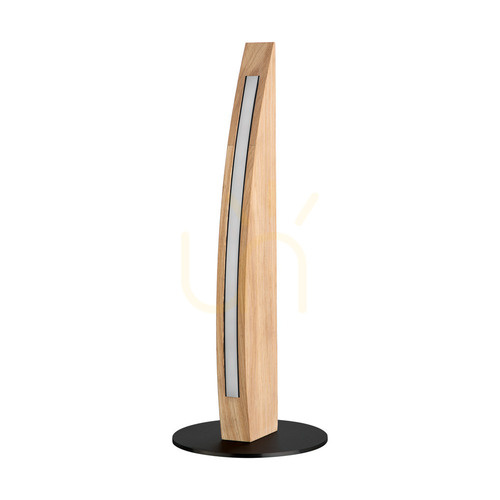 Prüfen Tischlampe „Dubai“, geölte Eiche/Schwarz, 1xLED 8 W, Ø 15 cm