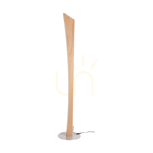 Prüfen Ziad Stehlampe, geölte Eiche/mattes Nickel, 1xLED 33 W, Ø 30 cm
