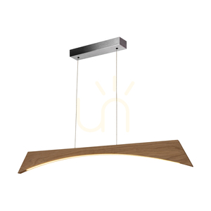 Ziad Pendelleuchte, geölte Eiche/mattes Nickel, 1xLED 23 W, Up&amp;Down, 118 cm small 1
