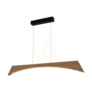 Ziad Pendelleuchte, geölte Eiche/Schwarz, 1xLED 23 W, Up&amp;Down, 118 cm small 1