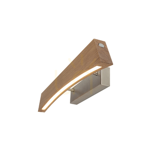 Wandleuchte „Ziad“, geölte Eiche/mattes Nickel, 1xLED 11,5 W, 56 cm small 1