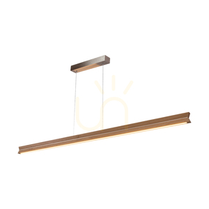 Doppel-Pendelleuchte, geölte Eiche/mattes Nickel, 3xLED, 42 W, nach oben und unten strahlend, 160 cm small 1