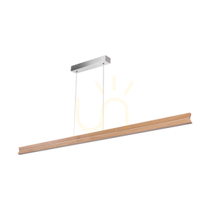 Doppel-Pendelleuchte, geölte Eiche/mattes Nickel, 3xLED, 42 W, nach oben und unten strahlend, 160 cm small 0