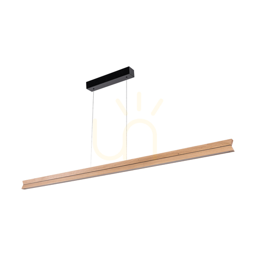 Prüfen Brinova TWIN Pendelleuchte 160 cm, geölte Eiche und Schwarz, LED 42 W 3000 K, Licht nach oben und unten
