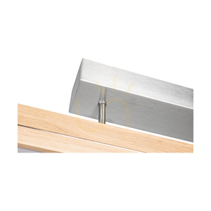 Doppelte Deckenleuchte, geölte Eiche/mattes Nickel, 3xLED, 23 W, 100 cm small 2