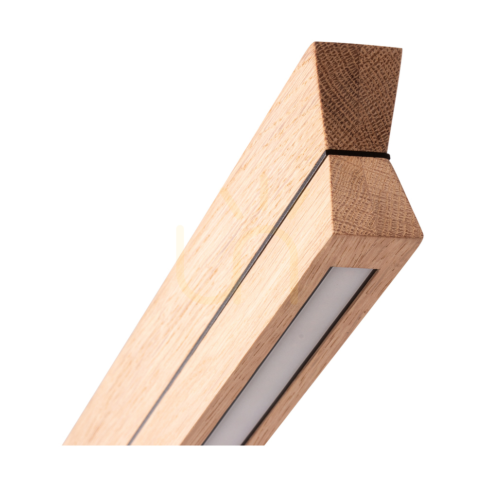 Vorschau Doppelte Deckenleuchte, geölte Eiche/Schwarz, 3xLED, 23 W, 100 cm Doppelte Deckenleuchte, geölte Eiche/Schwarz, 3xLED, 23 W, 100 cm