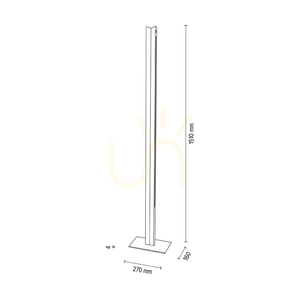 Doppel-Stehlampe, geölte Eiche/mattes Nickel, 2xLED 36 W, 27 cm small 3