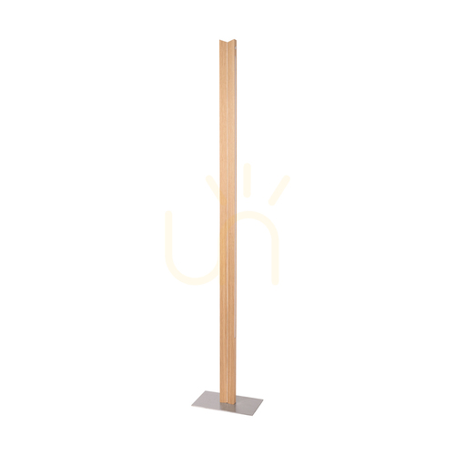 Prüfen Doppel-Stehlampe, geölte Eiche/mattes Nickel, 2xLED 36 W, 27 cm