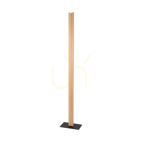 Prüfen Doppel-Stehlampe, geölte Eiche/Schwarz, 2xLED, 36 W, 27 cm