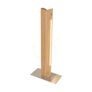 Doppel-Tischlampe, geölte Eiche/mattes Nickel, 2xLED 9,5 W, 20 cm 1 Doppel-Tischlampe, geölte Eiche/mattes Nickel, 2xLED 9,5 W, 20 cm small 1