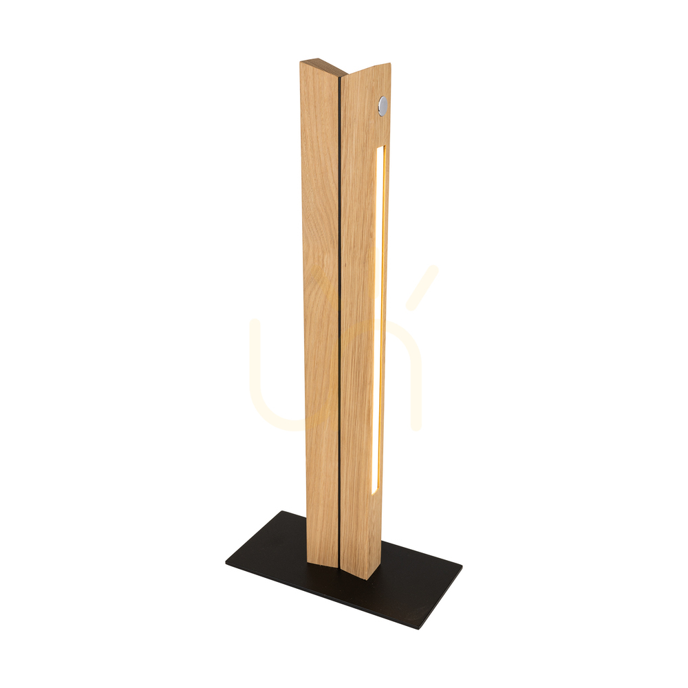 Aussicht Doppel-Tischlampe, geölte Eiche/Schwarz, 2xLED, 9,5 W, 20 cm Doppel-Tischlampe, geölte Eiche/Schwarz, 2xLED, 9,5 W, 20 cm