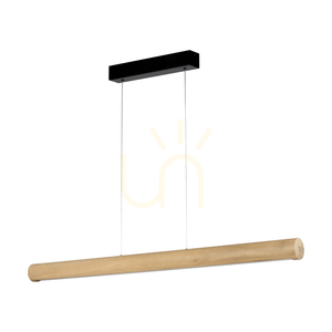 Conor Pendelleuchte, geölte Eiche/Schwarz, 1xLED 34,5 W, nach oben und unten strahlend, 120 cm small 0