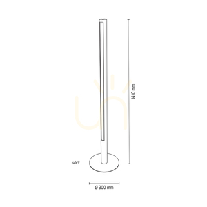 Conor Stehlampe, geölte Eiche/mattes Nickel, 1xLED 32 W, Ø 30 cm small 4