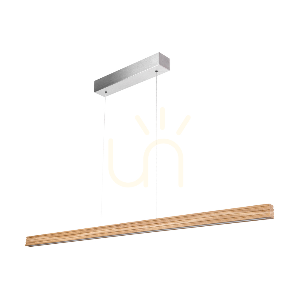 Prüfen Riflet Pendelleuchte, geölte Eiche/mattes Nickel, 3xLED, 28 W, Up&Down, 120 cm Riflet Pendelleuchte, geölte Eiche/mattes Nickel, 3xLED, 28 W, Up&Down, 120 cm