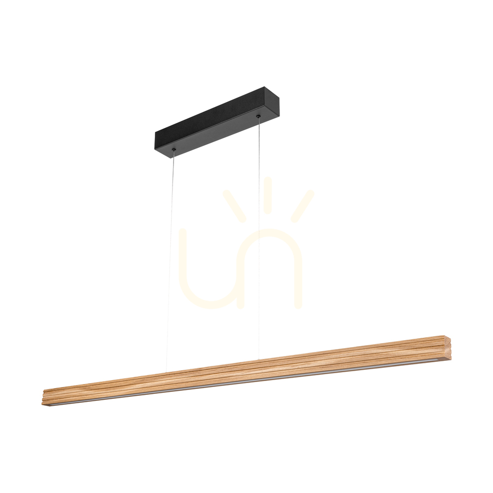 Prüfen Riflet Pendelleuchte, geölte Eiche/Schwarz, 3xLED, 28 W, Up&Down, 120 cm Riflet Pendelleuchte, geölte Eiche/Schwarz, 3xLED, 28 W, Up&Down, 120 cm
