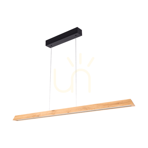 Prüfen Derott Pendelleuchte, geölte Eiche/Schwarz, 3xLED, 42 W, Up&amp;Down, 115 cm