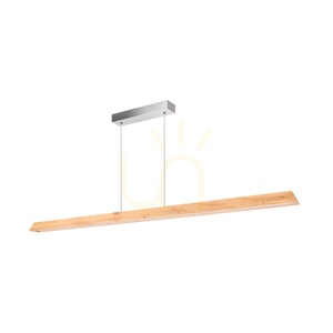 Derott Pendelleuchte, geölte Eiche/mattes Nickel, 3xLED, 56 W, Up&Down, 160 cm 0 Derott Pendelleuchte, geölte Eiche/mattes Nickel, 3xLED, 56 W, Up&Down, 160 cm small 0