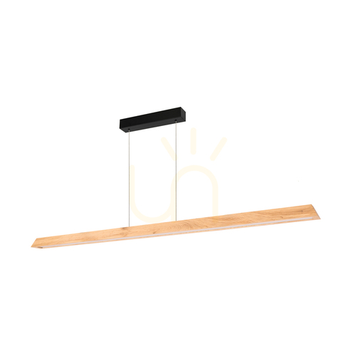 Prüfen Derott Pendelleuchte, geölte Eiche/Schwarz, 3xLED, 56 W, Up&amp;Down, 160 cm