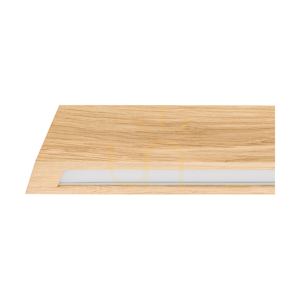 Aussicht Deckenleuchte „Derott“, geölte Eiche/mattes Nickel, 3xLED, 42 W, 115 cm Deckenleuchte „Derott“, geölte Eiche/mattes Nickel, 3xLED, 42 W, 115 cm