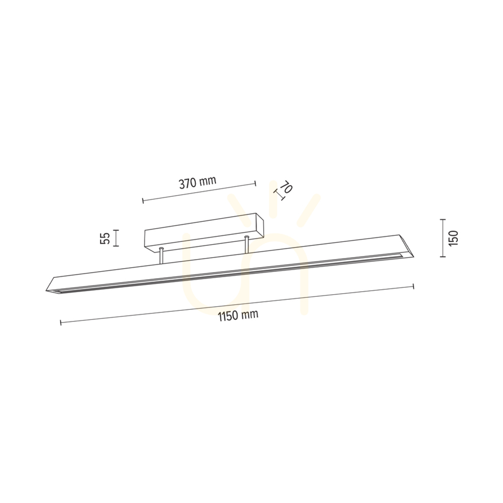 Aussicht Deckenleuchte „Derott“, geölte Eiche/Schwarz, 3xLED, 42 W, 115 cm Deckenleuchte „Derott“, geölte Eiche/Schwarz, 3xLED, 42 W, 115 cm
