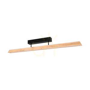 Deckenleuchte „Derott“, geölte Eiche/Schwarz, 3xLED, 42 W, 115 cm 0 Deckenleuchte „Derott“, geölte Eiche/Schwarz, 3xLED, 42 W, 115 cm small 0