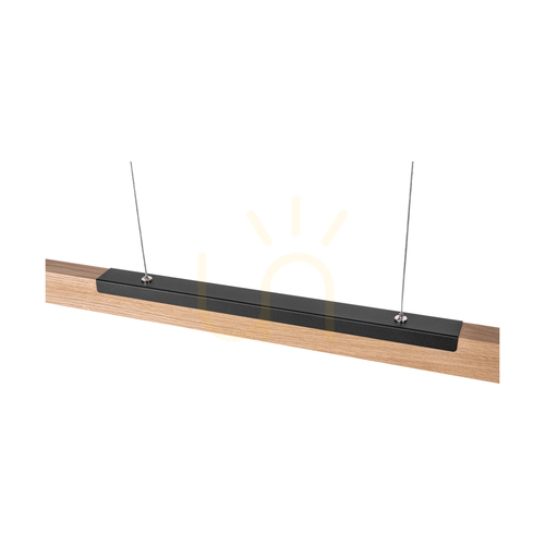 Prüfen Jonas Pendelleuchte, geölte Eiche/Schwarz, 1xLED 17,3 W, Up&Down, 118 cm