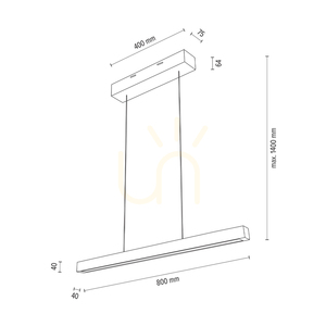 Smal CCT Pendelleuchte, geölte Eiche, 1xLED 26,4 W, Up&amp;Down, 80 cm small 3