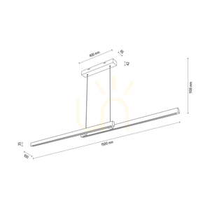 Smal CCT Pendelleuchte, geölte Eiche, 2xLED, 34,3 W, 150 cm 2 Smal CCT Pendelleuchte, geölte Eiche, 2xLED, 34,3 W, 150 cm small 2