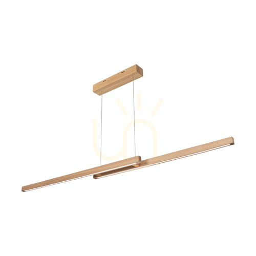 Prüfen Smal CCT Pendelleuchte aus Eiche mit Ölfinish, 2xLED, 34,3 W, Up&amp;Down, 150 cm