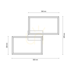 Ramme Deckenleuchte / Wandleuchte, geölte Eiche, 2xLED, 48 W, 83 cm 3 Ramme Deckenleuchte / Wandleuchte, geölte Eiche, 2xLED, 48 W, 83 cm small 3