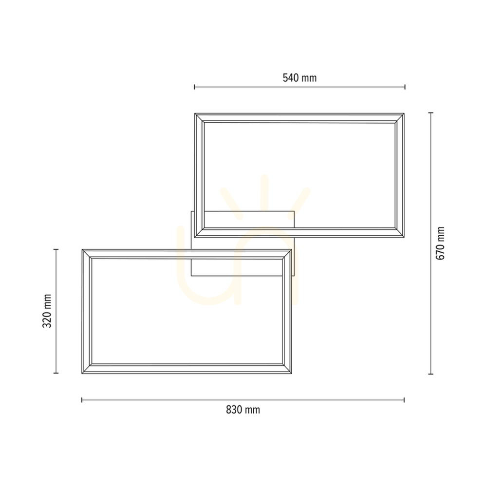 Anzeige Ramme Deckenleuchte / Wandleuchte, geölte Eiche, 2xLED, 48 W, 83 cm Ramme Deckenleuchte / Wandleuchte, geölte Eiche, 2xLED, 48 W, 83 cm