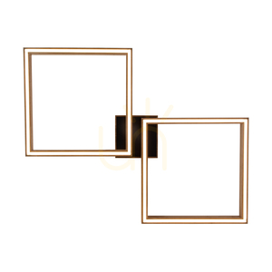 Ramme Deckenleuchte / Wandleuchte, geölte Eiche/Schwarz, 2xLED, 48 W, 89 cm small 1