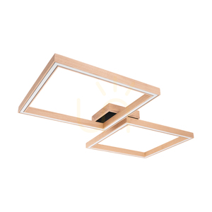 Ramme Deckenleuchte / Wandleuchte, geölte Eiche/Schwarz, 2xLED, 48 W, 89 cm small 2