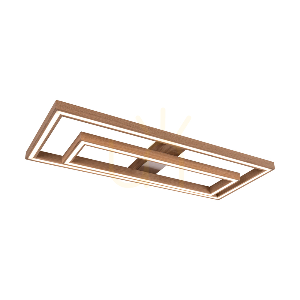 Anzeige Ramme Deckenleuchte / Wandleuchte, geölte Eiche/mattes Nickel, 2xLED, 55,5 W, 83,7 cm Ramme Deckenleuchte / Wandleuchte, geölte Eiche/mattes Nickel, 2xLED, 55,5 W, 83,7 cm