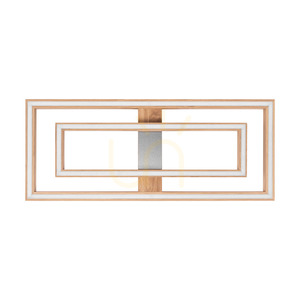 Ramme Deckenleuchte / Wandleuchte, geölte Eiche/mattes Nickel, 2xLED, 55,5 W, 83,7 cm 0 Ramme Deckenleuchte / Wandleuchte, geölte Eiche/mattes Nickel, 2xLED, 55,5 W, 83,7 cm small 0