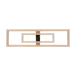 Ramme Deckenleuchte / Wandleuchte, geölte Eiche/Schwarz, 2xLED, 67,5 W, 123,7 cm small 1