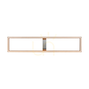 Ramme Deckenleuchte / Wandleuchte, geölte Eiche/mattes Nickel, 1xLED 57 W, 163,7 cm small 1