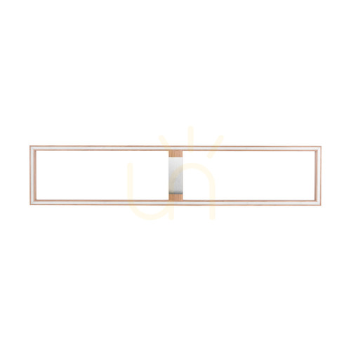 Prüfen Ramme Deckenleuchte / Wandleuchte, geölte Eiche/mattes Nickel, 1xLED 57 W, 163,7 cm