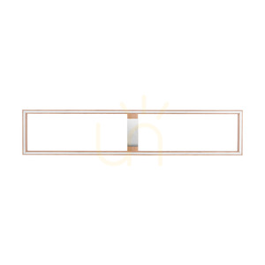 Ramme Deckenleuchte / Wandleuchte, geölte Eiche/mattes Nickel, 1xLED 57 W, 163,7 cm small 0